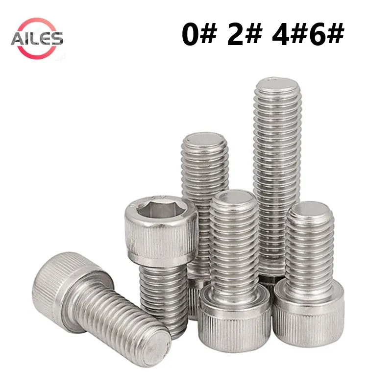 

0# 2# 4# 6# 8# 10# UNC UNF 304 Stainless Steel American British Standard Hex Hexagon Allen Socket Head Bolts Screws