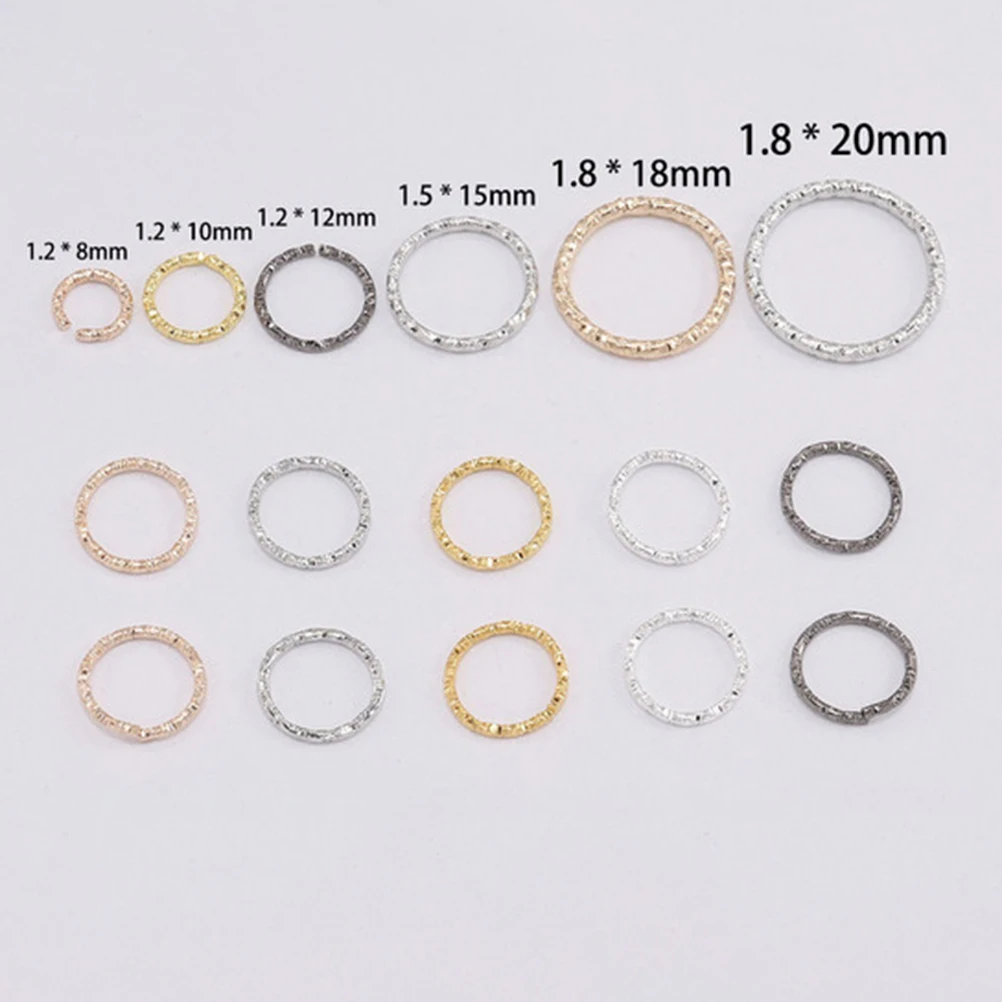 

100pcs Diy Jewelry Making Accessories Delicate Embossing Jump Single Twisted Line Buckle For Earrings Gold Color Lightweight