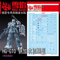 Model Decals Water Slide Decals Tool For 1/144 HG GTO GUNCANNON First Type Fluorescent Sticker Models Toys Accessories