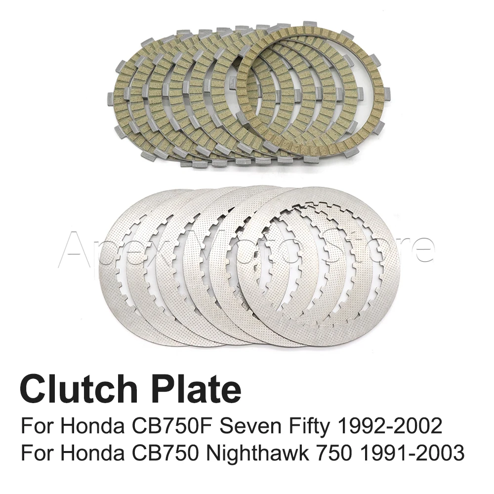 

Motorcycle Clutch Plate Friction Disc Kit For Honda CB 750 750F CB750F Seven Fifty 1992-2002 CB750 Nighthawk 750 1991-2003