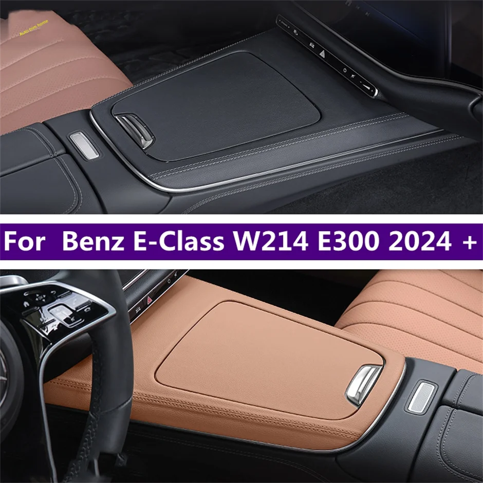 

Для Mercedes Benz E-Class W214 E300 2024 2025 черный/коричневый подлокотник центральной консоли, чехол на подлокотник, защитные аксессуары