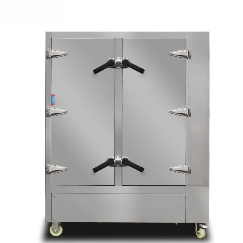 Steamed rice box Commercial canteen steel double-door rice steamer Intelligent 24-plate electric steaming cabinet