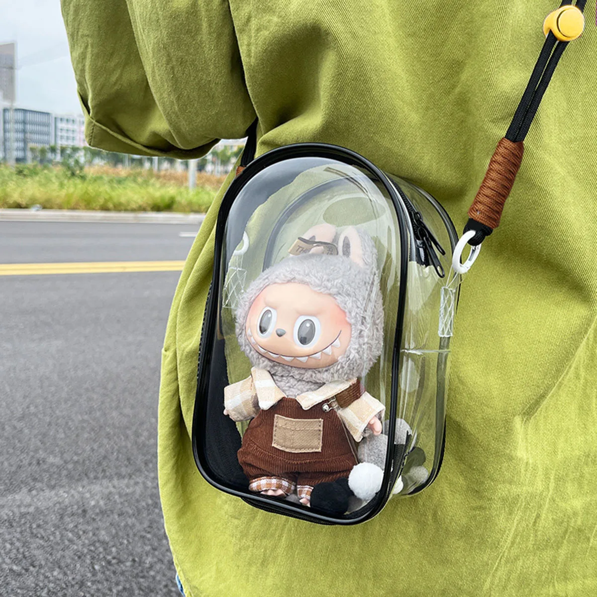 قابل للتعديل الملونة المنسوجة الهاتف المحمول الحبل مكافحة فقدان حبل Labubu حقيبة معلقة حبل متعدد الأغراض الحبل