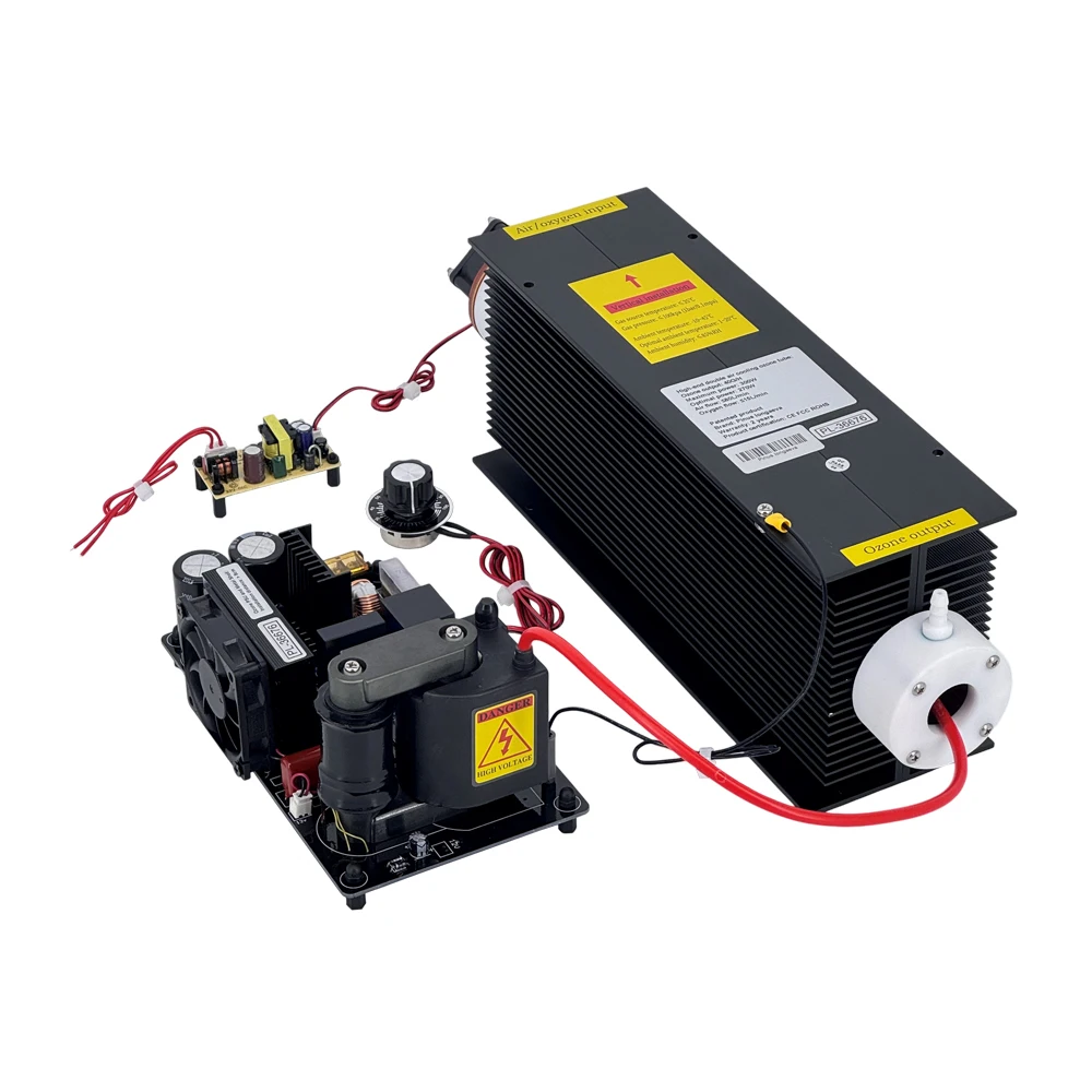 مجموعة عالية الجودة من 40 w كوارتز سوداء 10 كيلو هرتز أنبوب قابل للتعديل تبريد هواء مزدوج مولد الأوزون نظام معالجة المياه بالأوزون