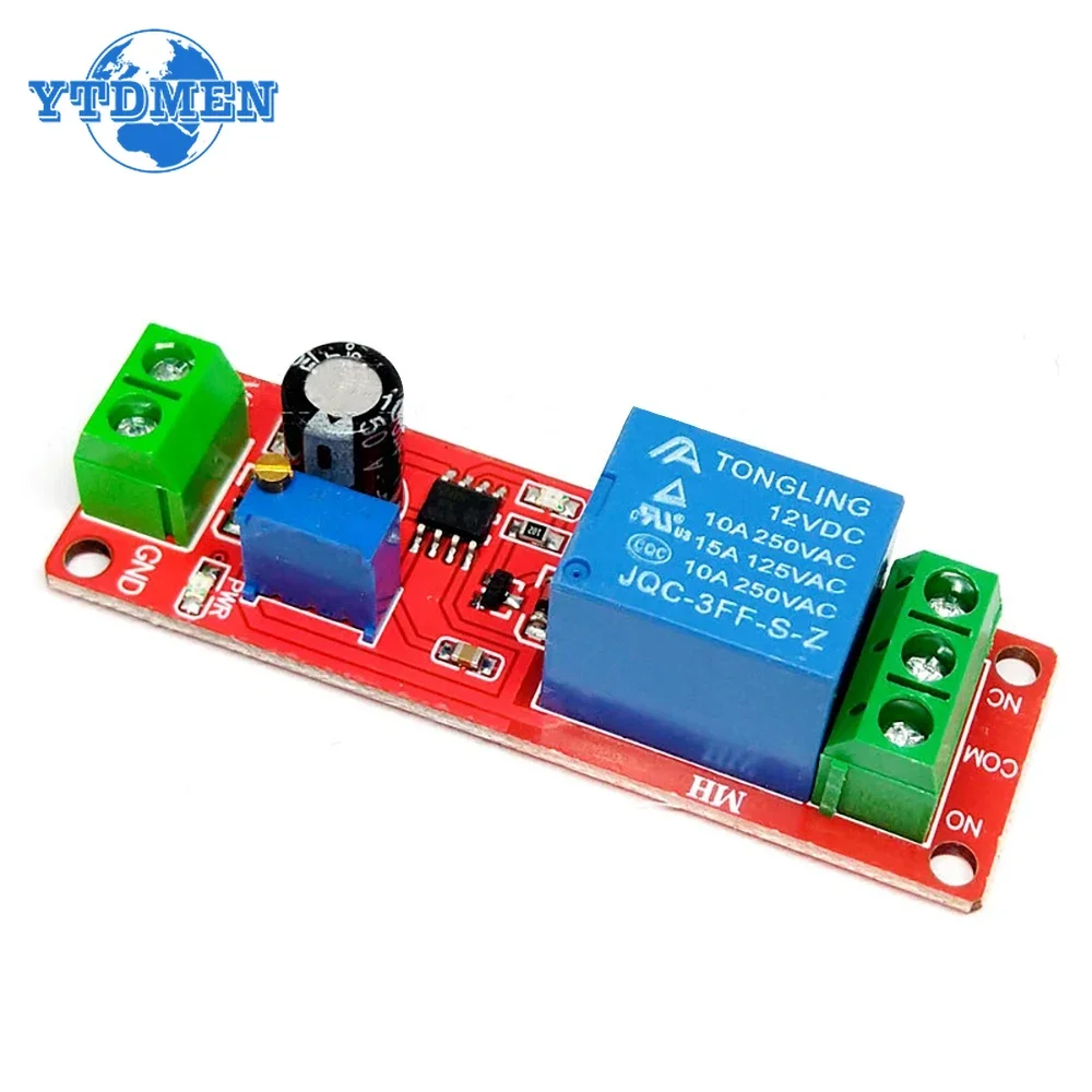 NE555 DK555 Timer Switch Adjustable Disconnect Module DC 12V Time Delay Relay Module Shield 0~10S