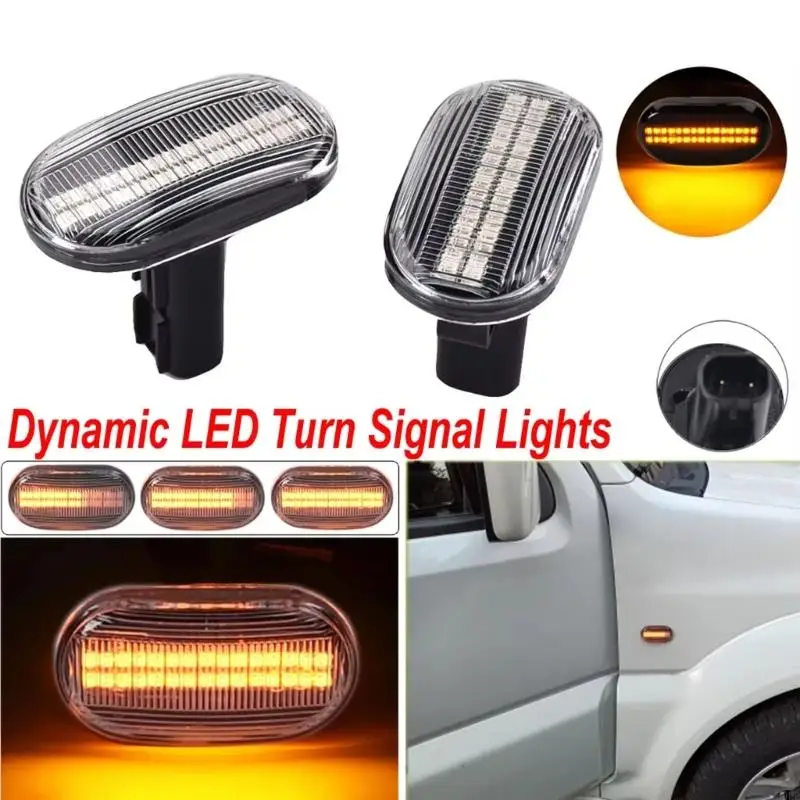 

Пара динамических светодиодных указателей поворота для Jimny с дымчатыми линзами и водонепроницаемостью IP67 для моделей H9EE с