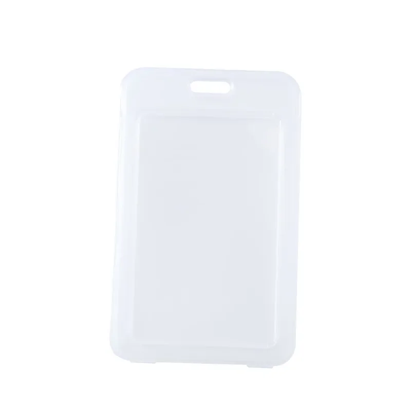 Transparent ID Tag Working Permit Case Vertical Credit Bank Card Holder Cover IC Pass Bus Card Protector 2 Cards Store Organizer