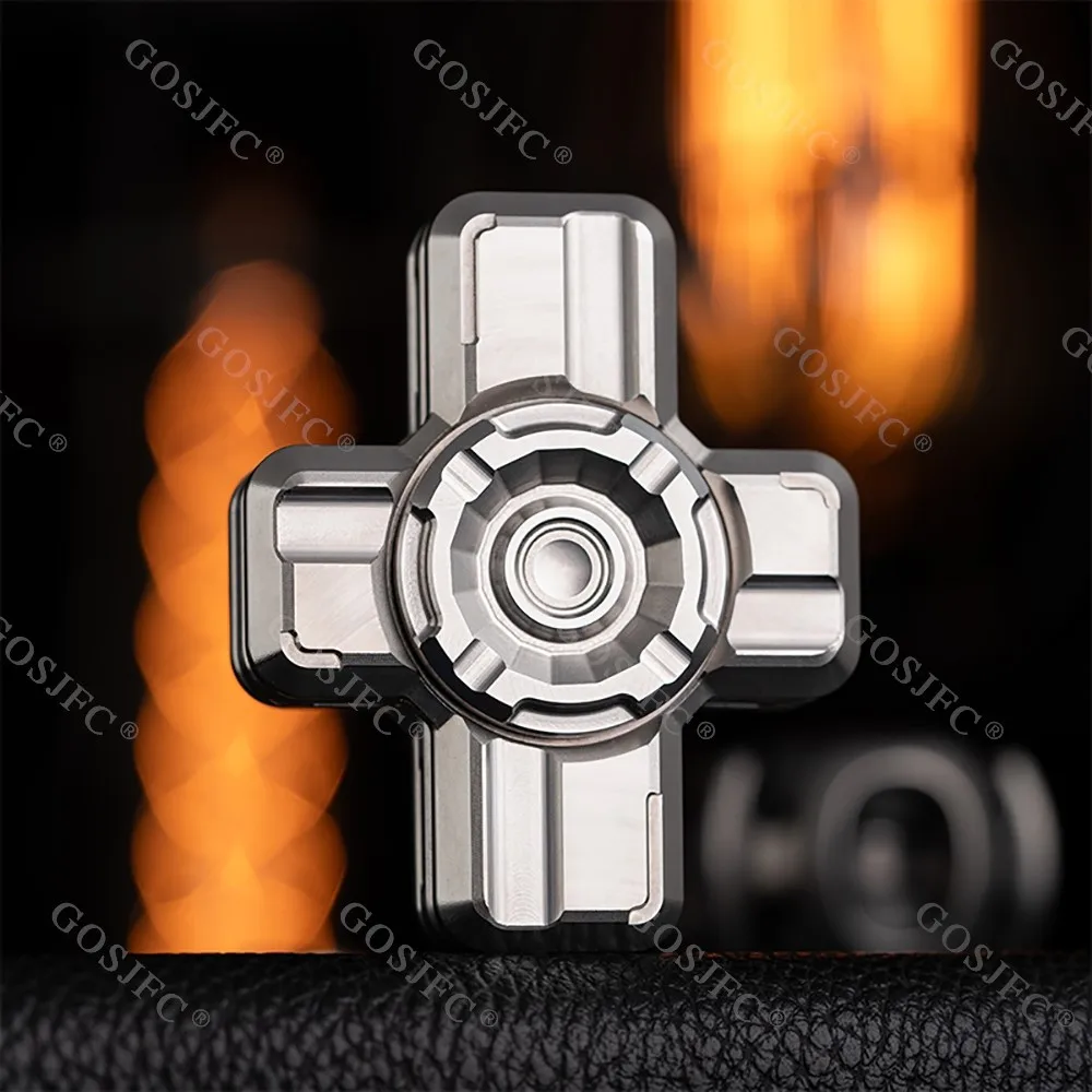TQEDC 2.0 bricolage Fidget Spinner Rotation mécanique métal EDC clou ouvert Gyro Fidget jouets pour adultes