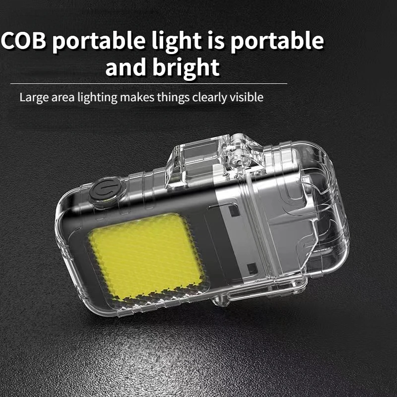 2024 Latest Men\'s Portable Multi-function Flashlight Arc Lighter Type-C Rechargeable Keychain Light Work Light Cigarette Lighter