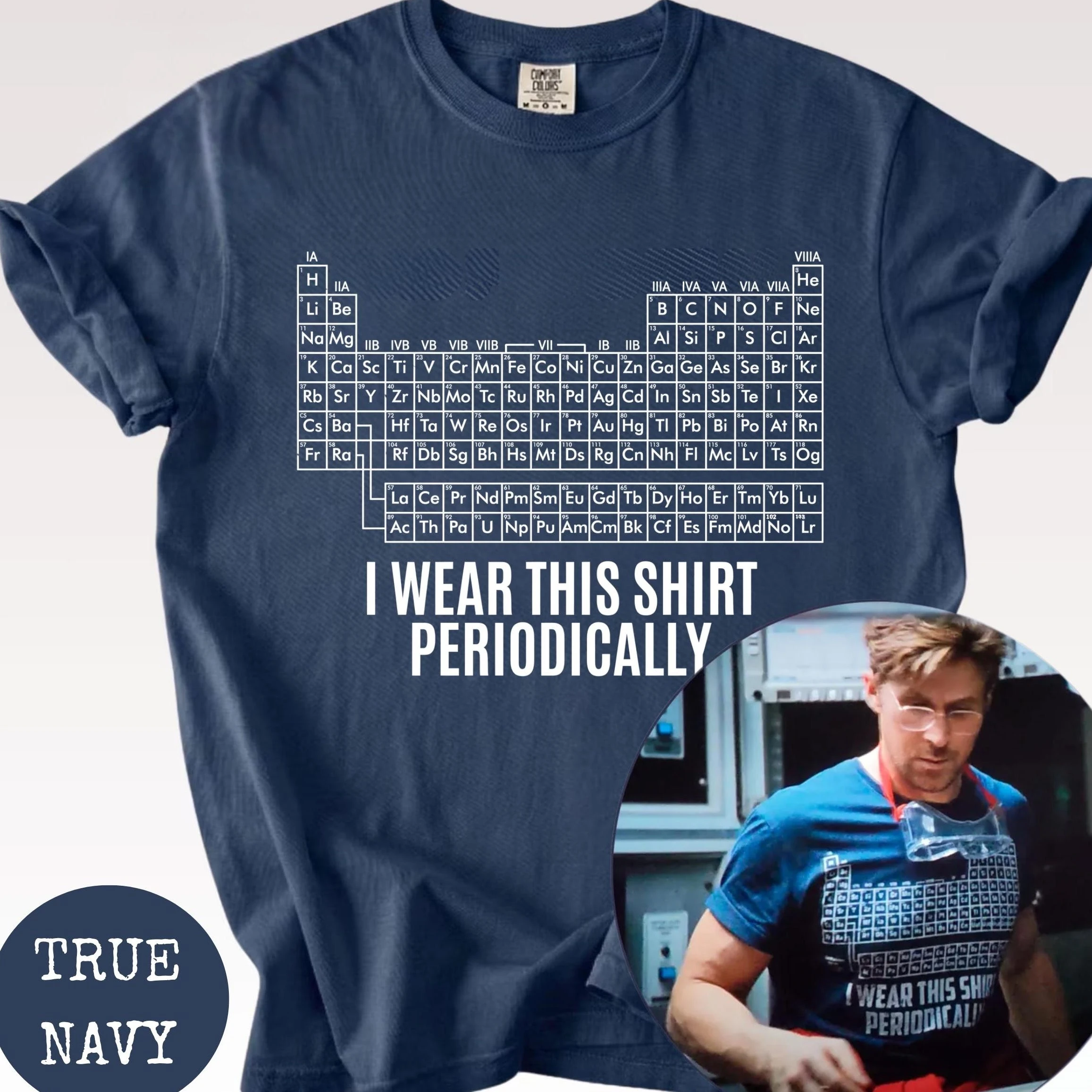 Das T-Shirt mit dem Periodensystem von Dr. Grace, das T-Shirt „Project Hail Mary“, „Ich trage dieses T-Shirt gelegentlich“, „Einfach unglaublich“, „Jazz Hands“. – Detail 2