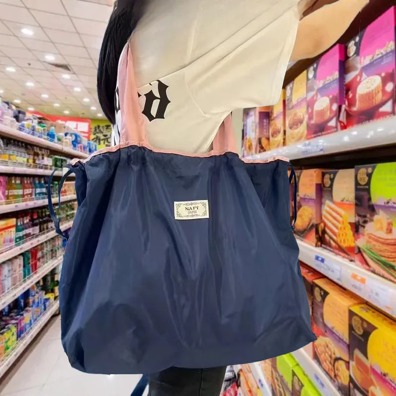

Folding Shopping Bag Waterproof Storage Bag Portable Supermarket Grocery