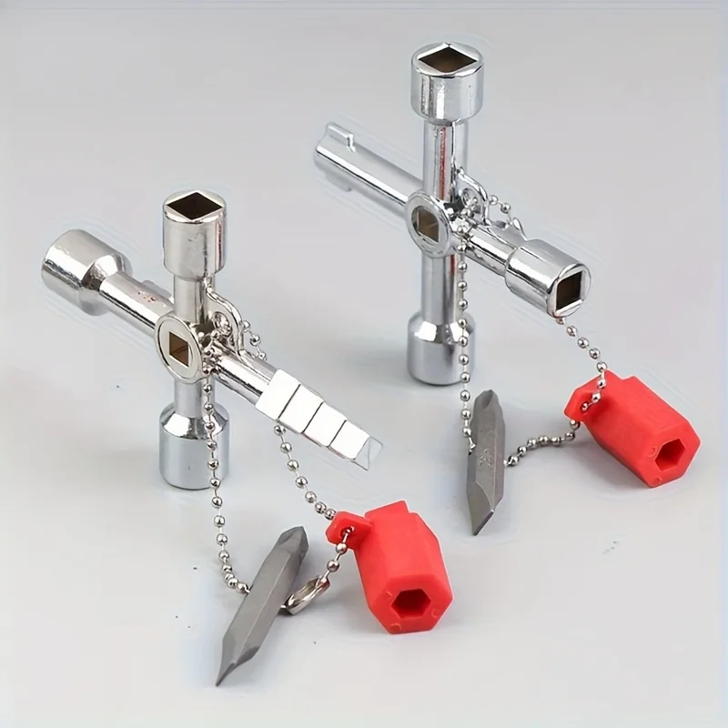 Multi-Functional Water Utility Triange Key Wrench Plumbing Spanner Square Triangle Train Electrical Cupboard Elevator Cabinet