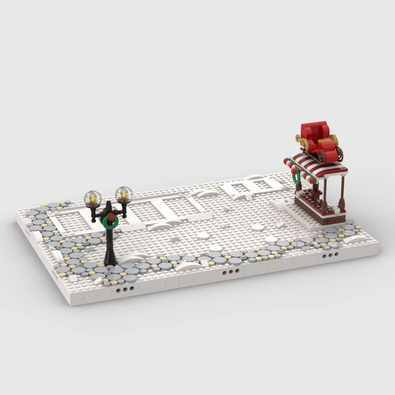 Winter Village Display Base for set 10325 10308 4056440573 10275 10267 Building Blocks DIY Creative Bricks Toy for Collector