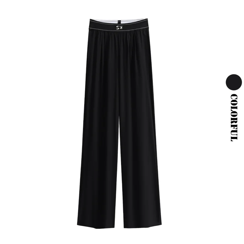 DRUR Pantaloni da corsa traspiranti Donna Vita elastica Gambe larghe Pantaloni da jogging atletici Pantaloni sportivi da allenamento ad asciugatura rapida con tasca Nuovo