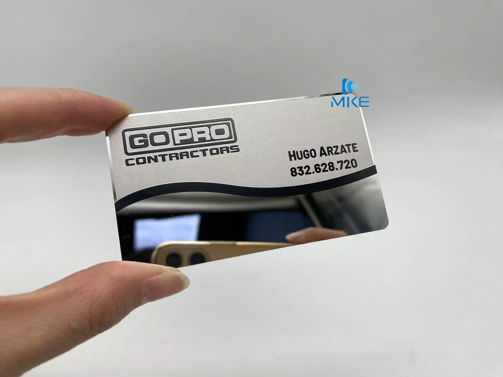 Mirror Custom Silver Business Card Metal