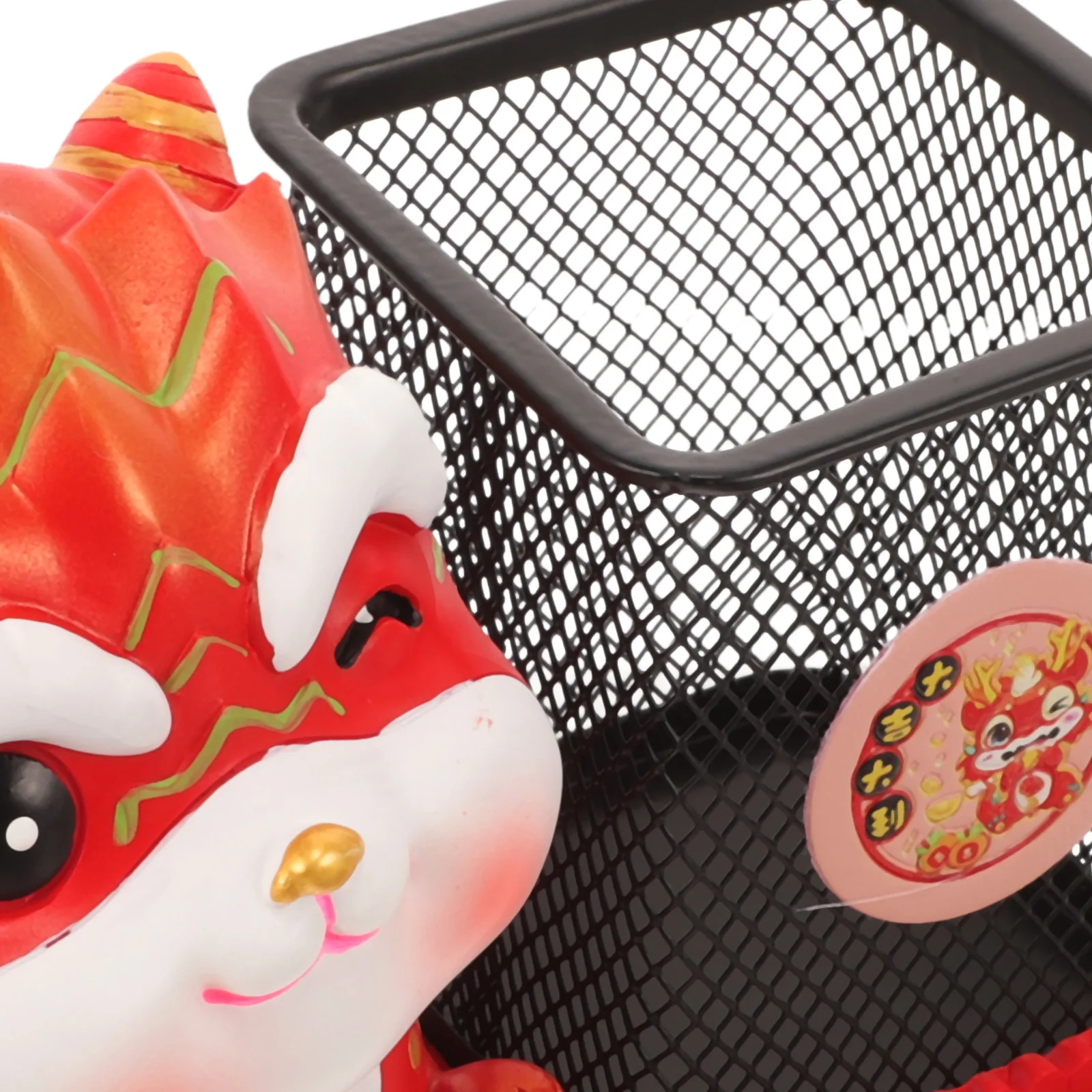 

Dragon Year Pen Holder Resin Desktop Organizer Pencil Storage Bucket For Office Desk Stationery Makeup Pens