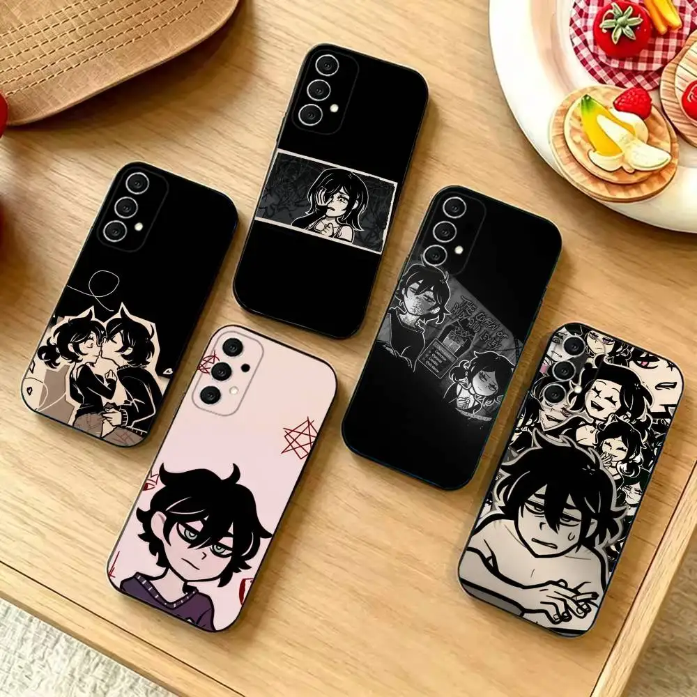 The Coffin Of A-Andy Fashion Black Silicone Protective Phone Cover, Suitable for Samsung S20-S26,Ultra,Plus,FE,Lite,5G