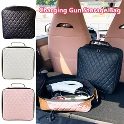 Borsa di immagazzinaggio del cavo della pistola di ricarica dell'automobile in pelle impermeabile veicolo elettrico EV Charger Organizer cordoncini tubi strumenti portatili borsa per il trasporto