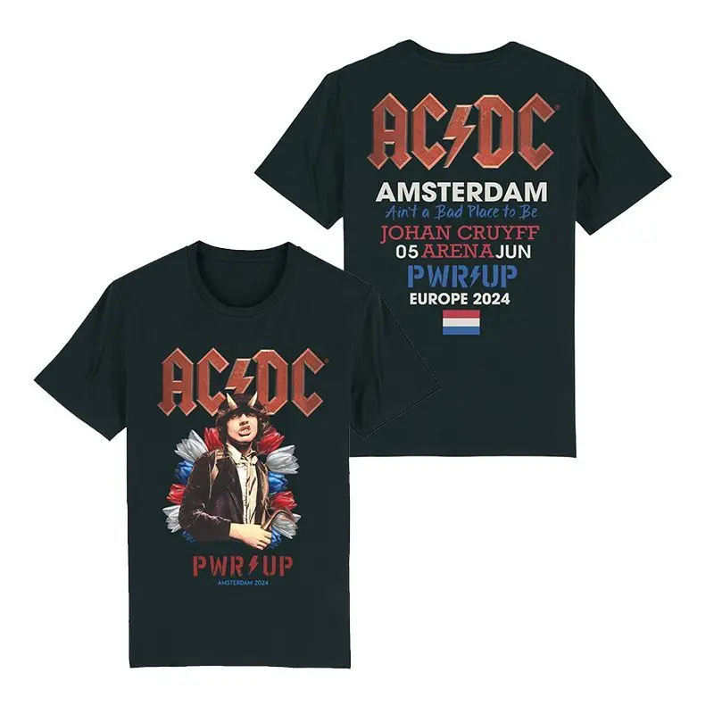 

2025 New AC/DC T Shirt Men Women Cotton Tees Hip Hop Rock Short Sleeve Brand Men's T-shirt High Quality Summer Tops Streetwear