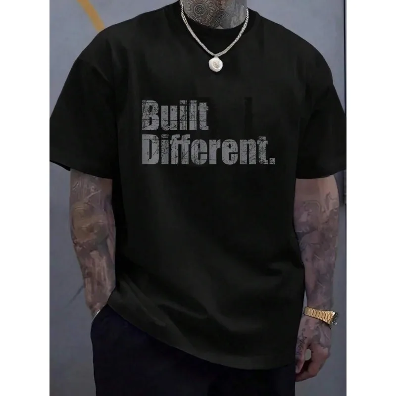 Built Different - Funny - Vintage T-Shirt Women's Men's Graphic Tee Causal Tops Fashion Tshirt Short Sleeve T-Shirt