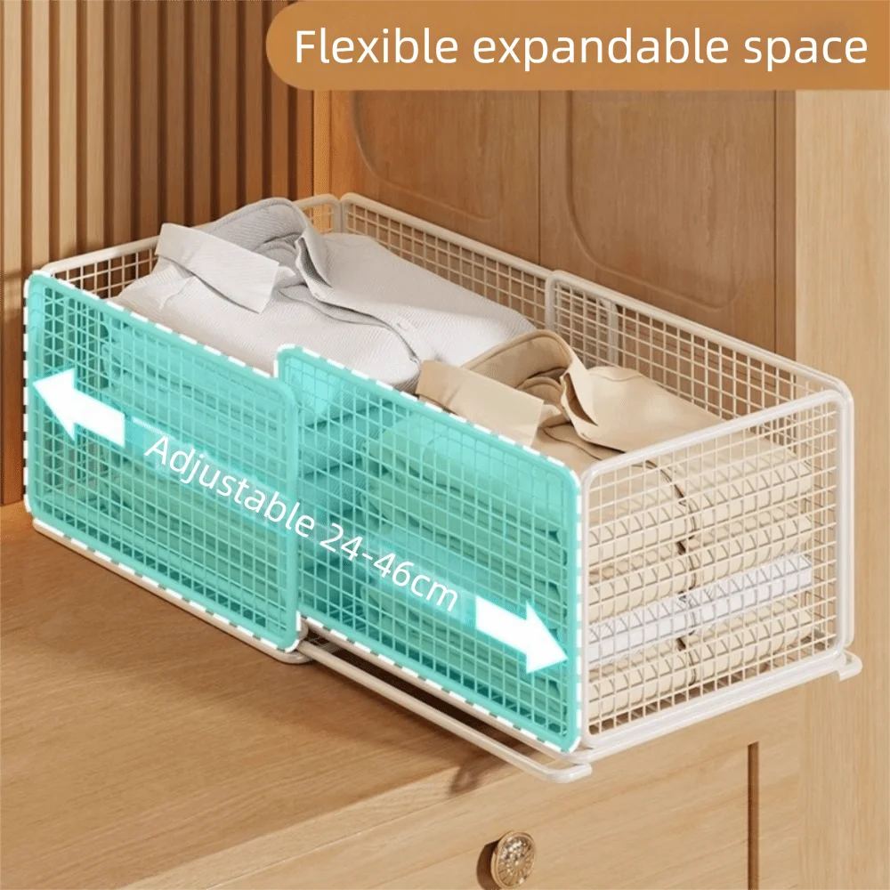 

Layered Design Wardrobe Storage Rack Drawer Style Expandable Cabinet Wardrobe Storage Sorting Box Partitions Closet Storage Box