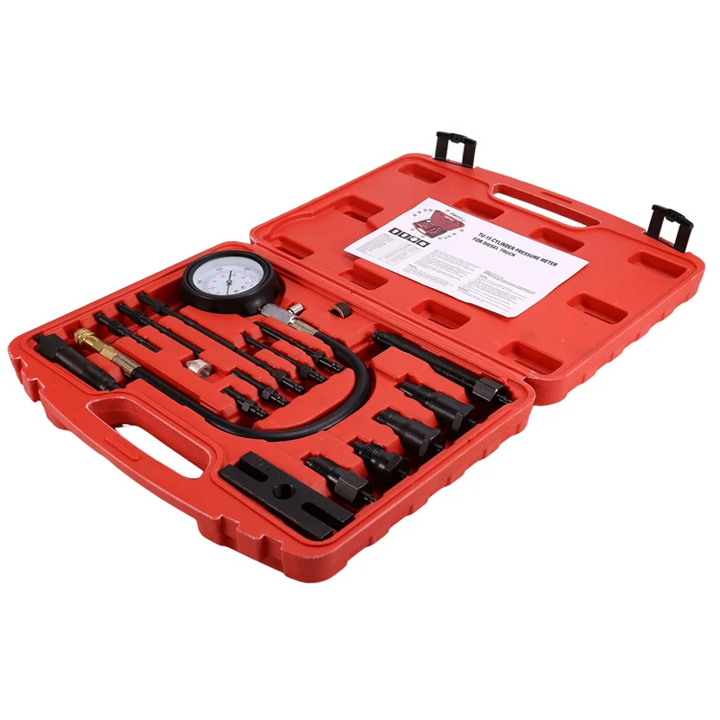 

TU-15B Pressure Gauge Engine Compression Tester Set Kit Cylinder Test Gauge-A93R