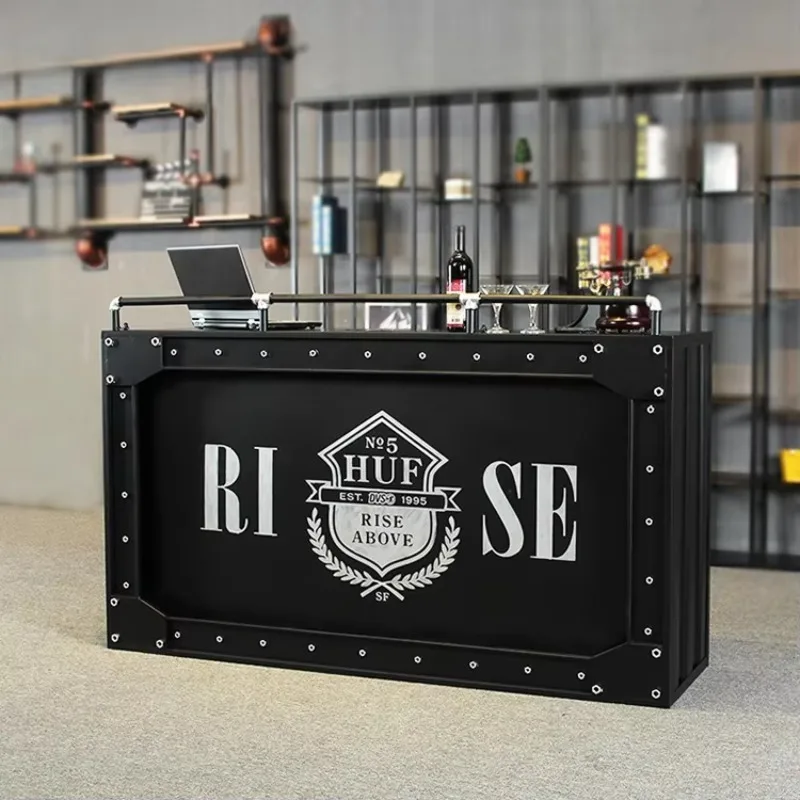 M Retro Bar Cafe Wrought Iron Cashier Milk Tea Shop Restaurant Bar Clothing Store Front Desk Industrial Elements