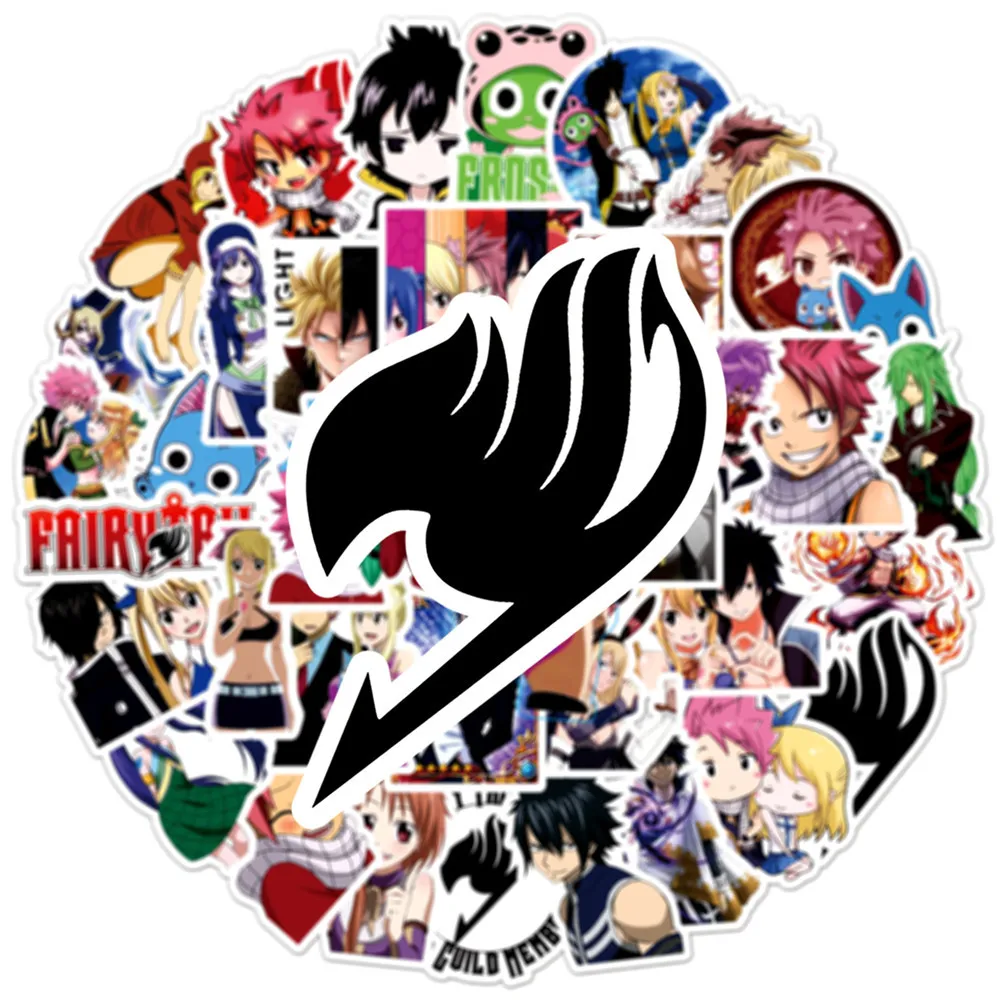 10/30/50pcs Anime FAIRY TAIL  Stickers Etherious Natsu Dragneel Decals Laptop Phone Fridge Skateboard Kids Cartoon Sticker Toys