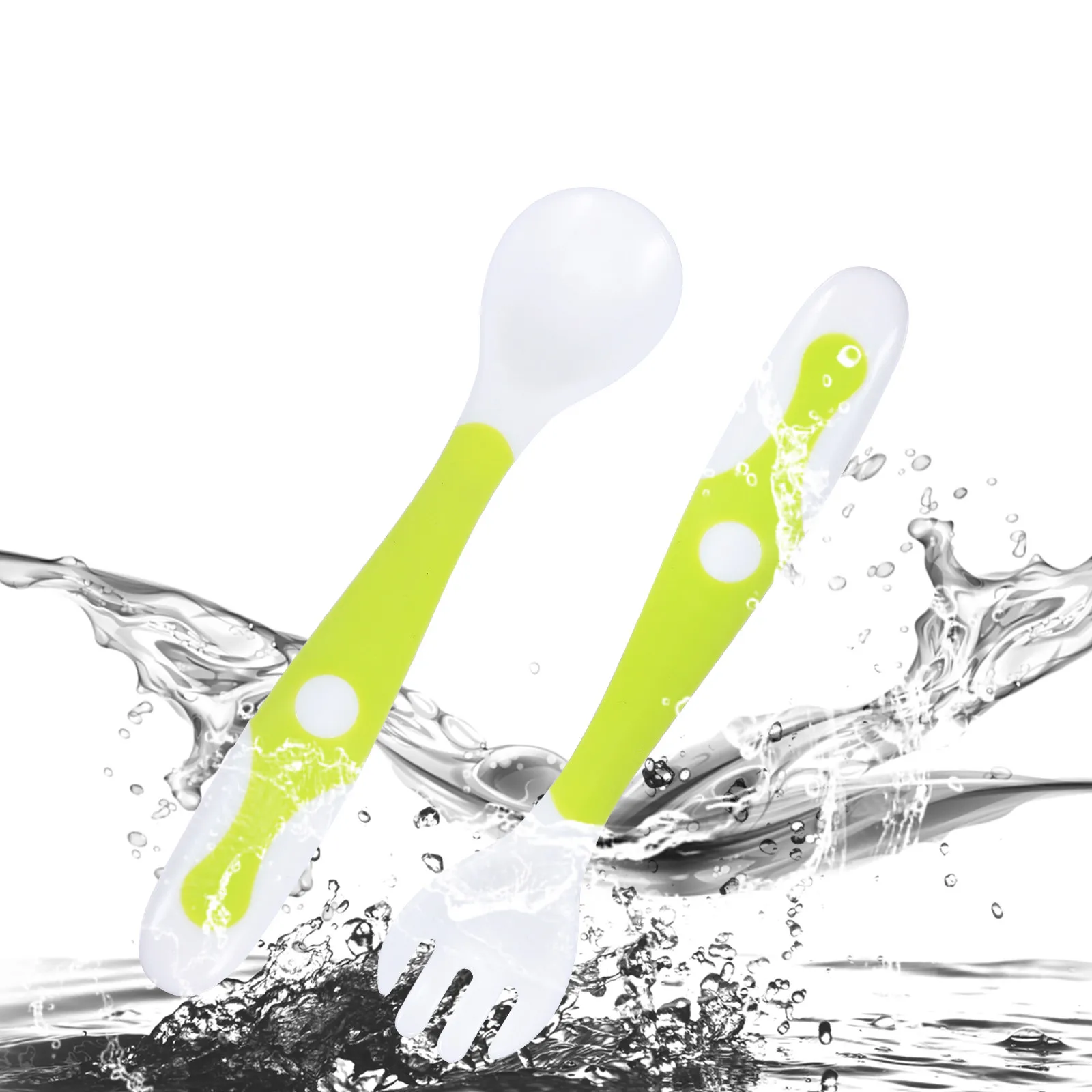 

1Set Infant Tableware Set Safe Baby Spoons Forks Lightweight Compact Bendable Cutlery for Babies Learning to Eat Toddlers