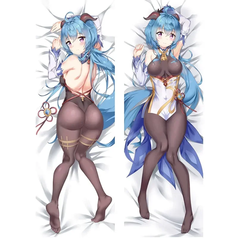 180cm Anime Game Genshin Impact Fischl Ganyu Jean Gunnhildr HuTao Cosplay Dakimakura Pillowcase Hugging Body Pillow Cover Gifts