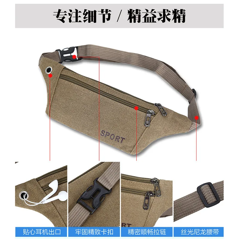 2023 Women men Retro Sport Waist Pack Crossbody Fanny Wallet Belt Travel Phone Bag Fashion Waterproof Pouch Tactical Waistpack