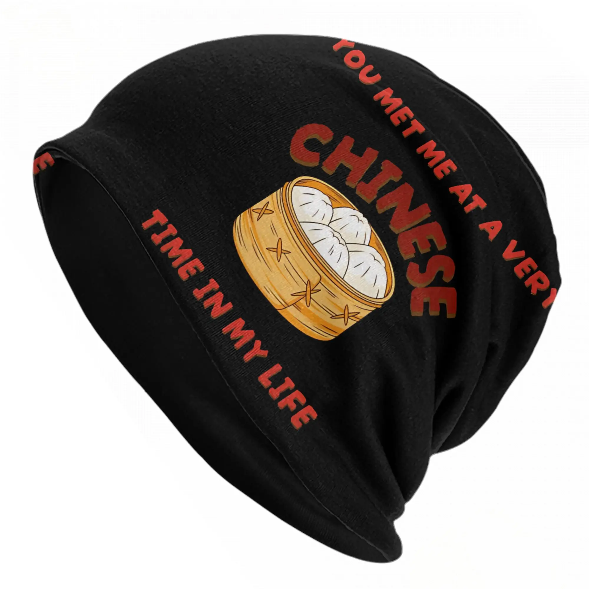 You met me at a very Chinese time in my life  Skullies Beanies Hat Food Summer Men Women Ski Caps Warm Dual-use Bonnet Hat