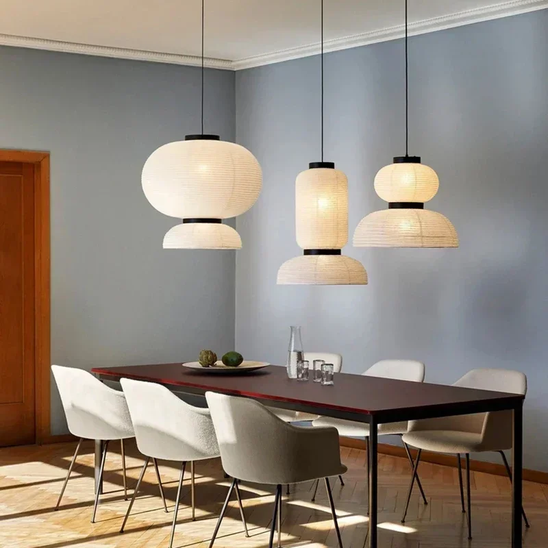 

2025 Nordic Lamp Wabi Sabi Pendant Lamp Rice Paper Chandelier Japan Style Hanging Light Ceiling Living Room LED Home Decor Chand