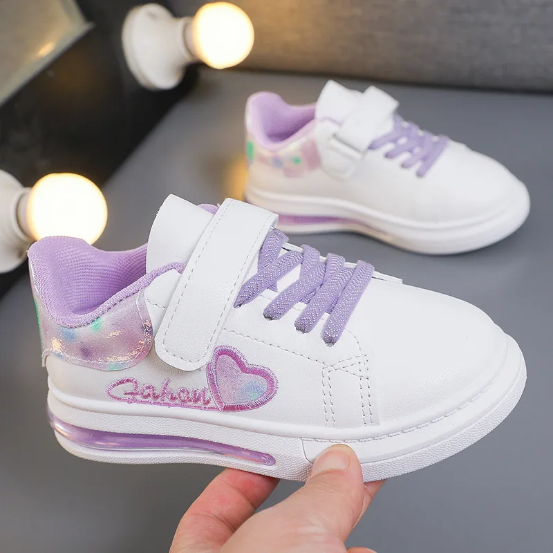 Kid Shoe Girl Small White Shoes New Leather Single Shoes Boy Versatile Sneakers Shoe Fashion Soft Soled Casual Shoes Zapatillas