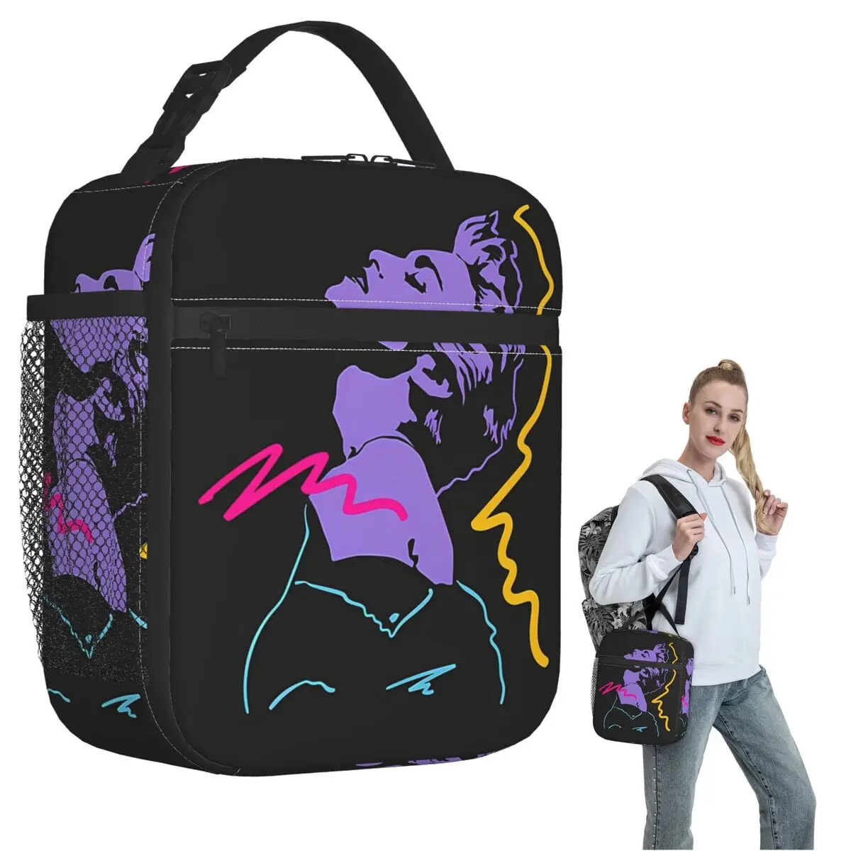 

Изолированная сумка для обеда Madonna в стиле ретро 80-х годов для женщин и детей, портативные коробки для еды, термосумка для обеда