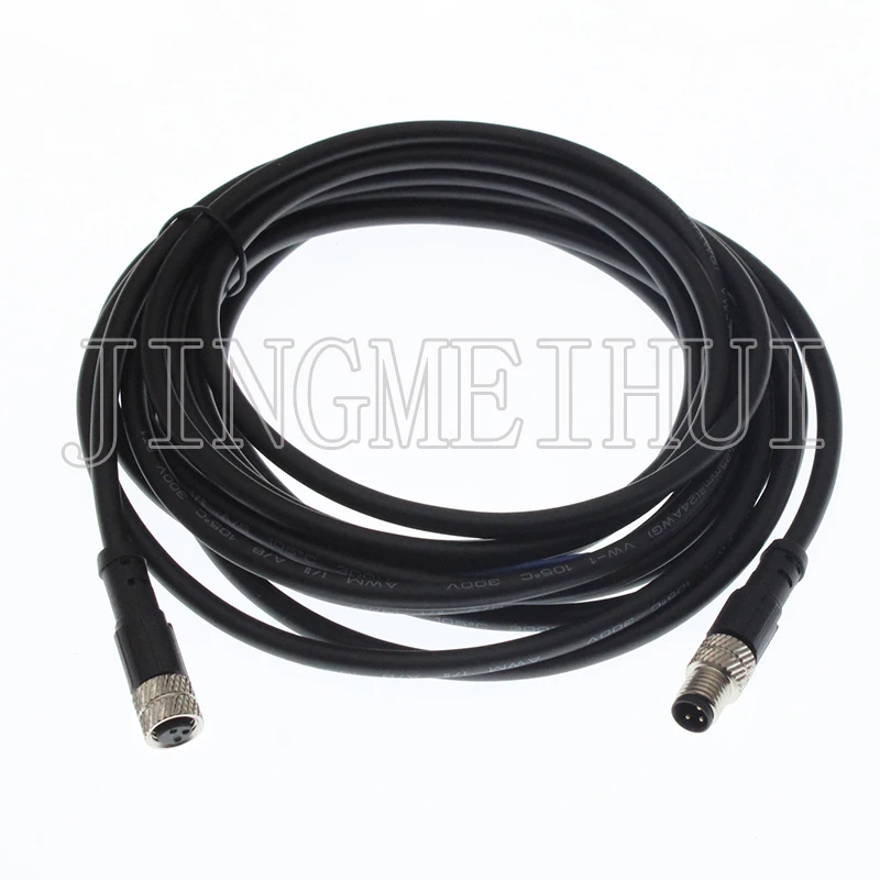 M8 3P 4P 5P 6P 8 Pin Plastic Waterproof IP67 Aviation Male Female Straight Plug Bent Plug Screw Wiring Cable Welding Connecto