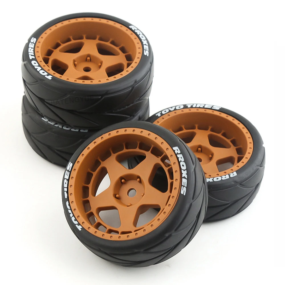 RC Car Wheels Tire For 1:10 TRAXXAS HSP HPI Kyosho Tamiya RCFans WRC TT02 TT021 XV01 Drift Competition Upgrade Tires