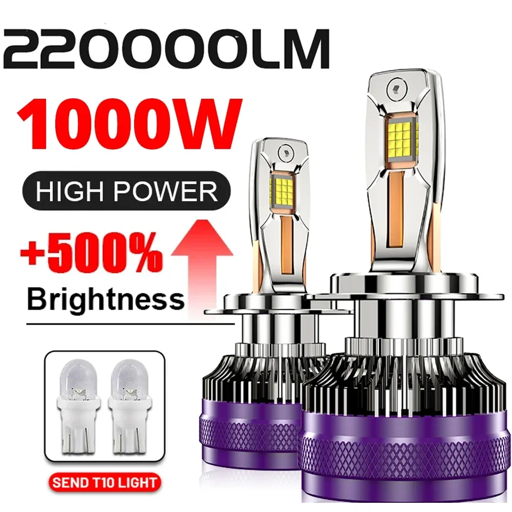 

H7 LED Canbus Car Headlights Bulbs H4 1000000LM 1200W H11 HB3 9005 HB4 H8 HIR2 9012 LED 6000K 9084 CSP Auto Lamp Motorcycle 2PCS