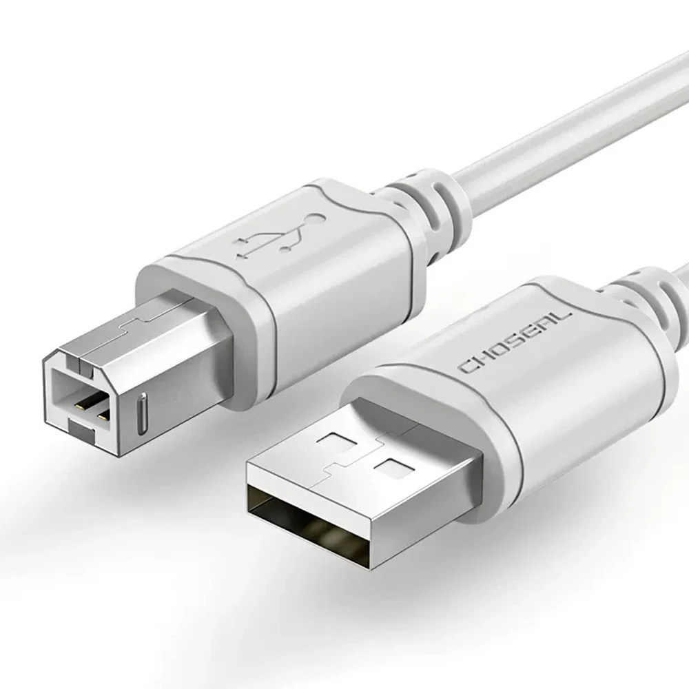 3 Meters USB 2.0 Printer Cable Braided Printer Scanner Cord for Printer USB Printer, CNC Breakout Board