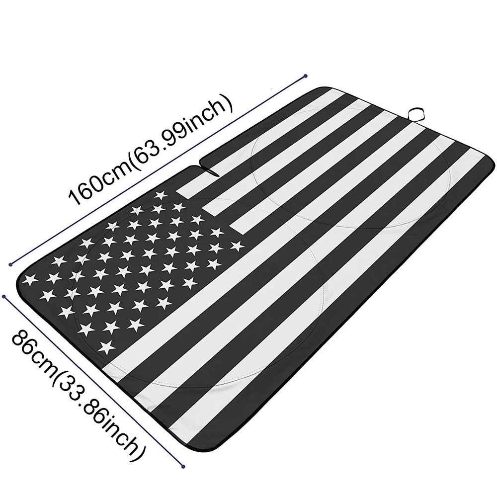 Car Windshield Sunshade USA Flag Logo Front Window Sunscreen Shade Sun Visor Cover Fit for Mercedes BMW Ford Toyota Lexus Mazda