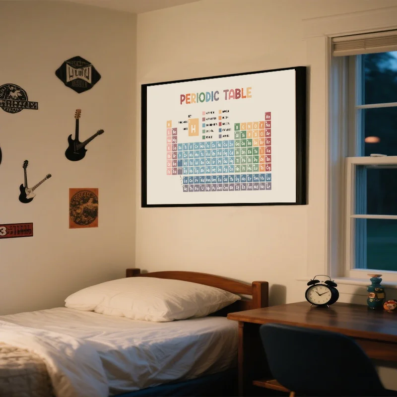التعليمية الملونة الجدول الدوري العلوم التعليم جدار الفن المعرفة ملصق لمدرس الكيمياء الفصول الدراسية غرفة العلوم #3