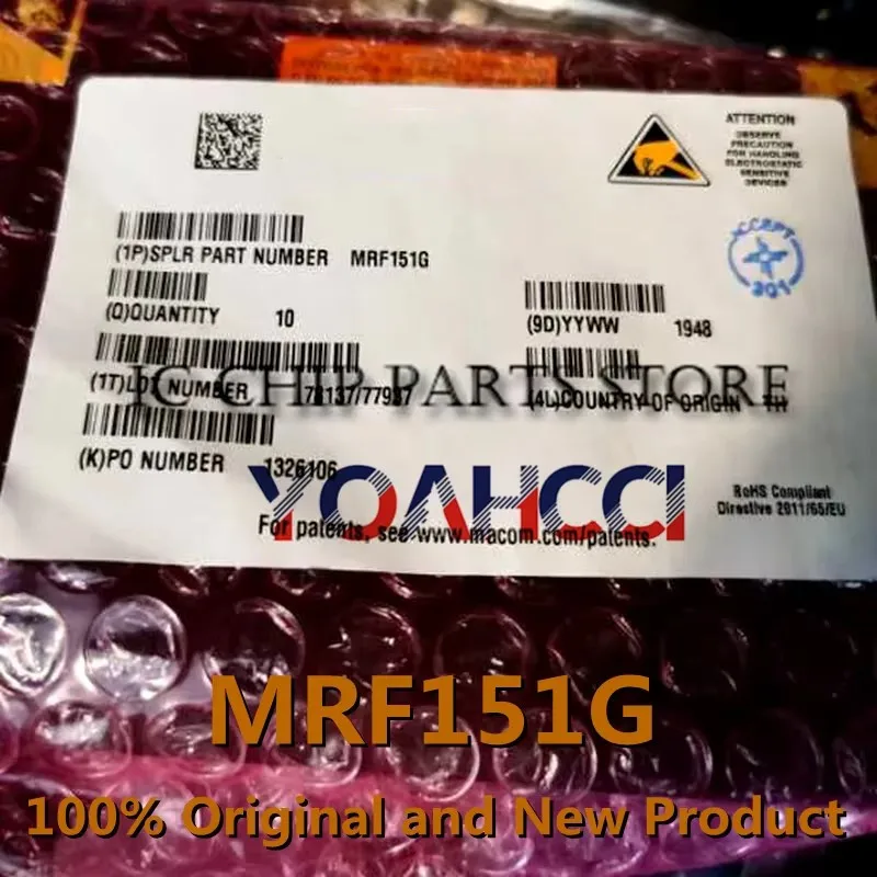 

MRF151G 151G (1piece) Free Shipping SMD N-CHANNEL BROADBAND RF POWER MOSFET, 100% Original NEW and Refurbished product，In Stock