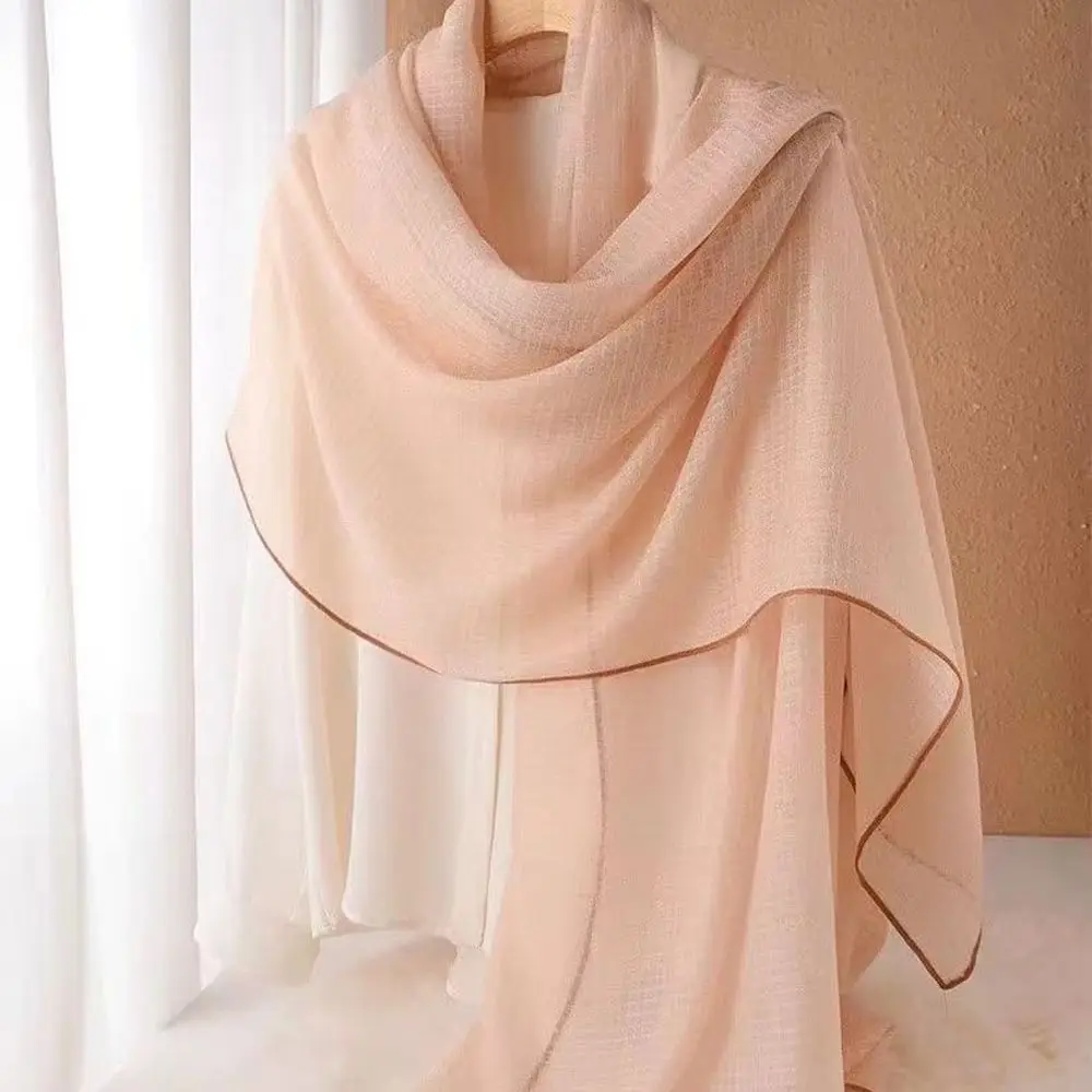شال أنيق من مزيج الكشمير والحرير - لفافة الباشمينا من الصوف خفيفة الوزن، وشاح صديق للبشرة