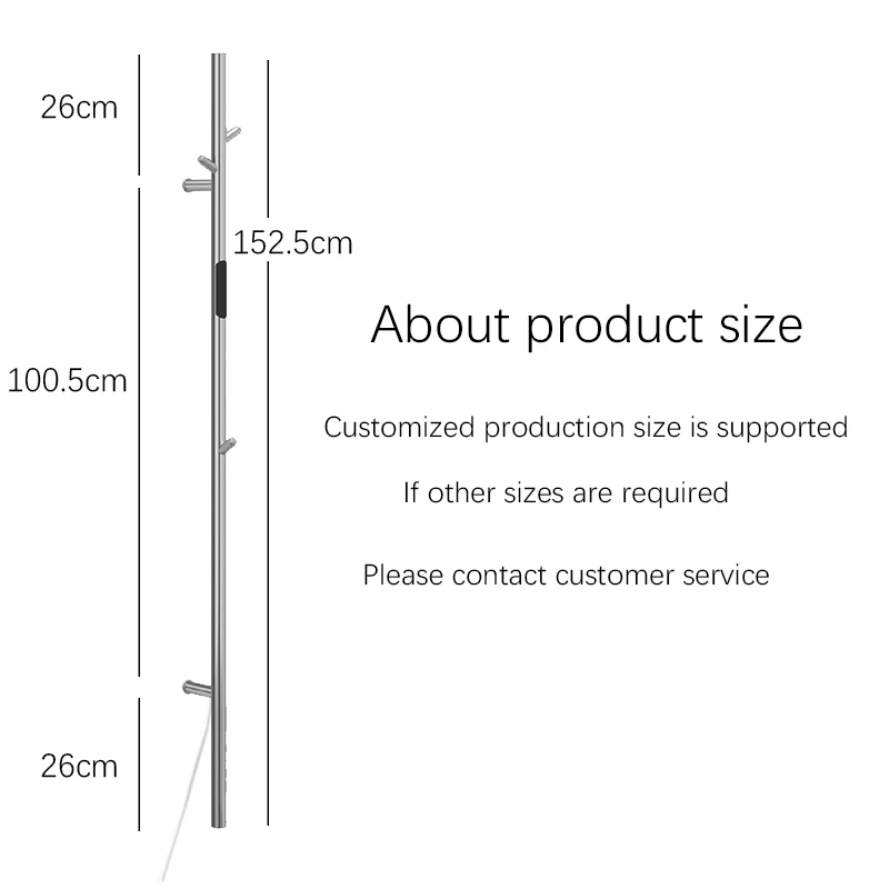 Toallero eléctrico OXG con temporizador y control WiFi, gancho de rama de toallero montado en la pared estilo europeo