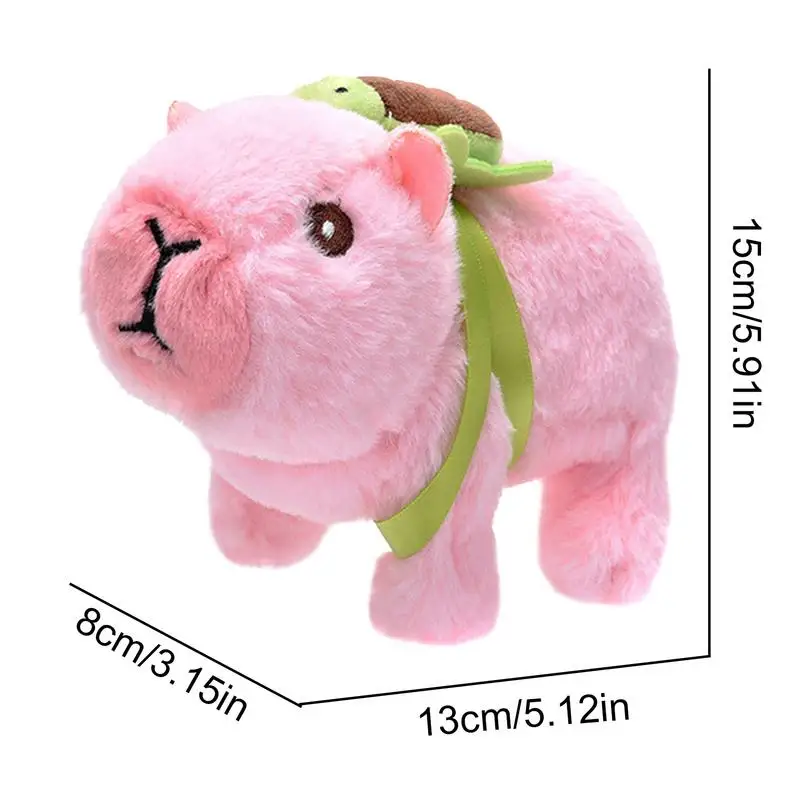 Capibara Plush Electric Toys Electric Capybara Toy Plushies With Turtle Backpack Capybara Plushies Funny Electric Toy For 3