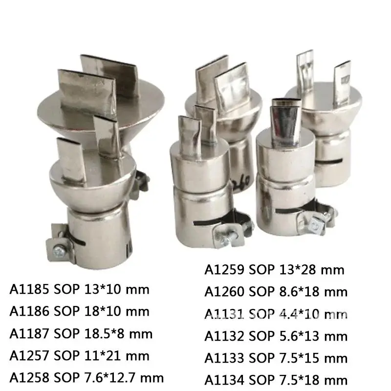 A1259B A1134B SMD SOP Serie BGA Nozzle Voor 850 852 Hot Air Soldeerstation Rework Desoldeerstation Solderen Lassen Tip