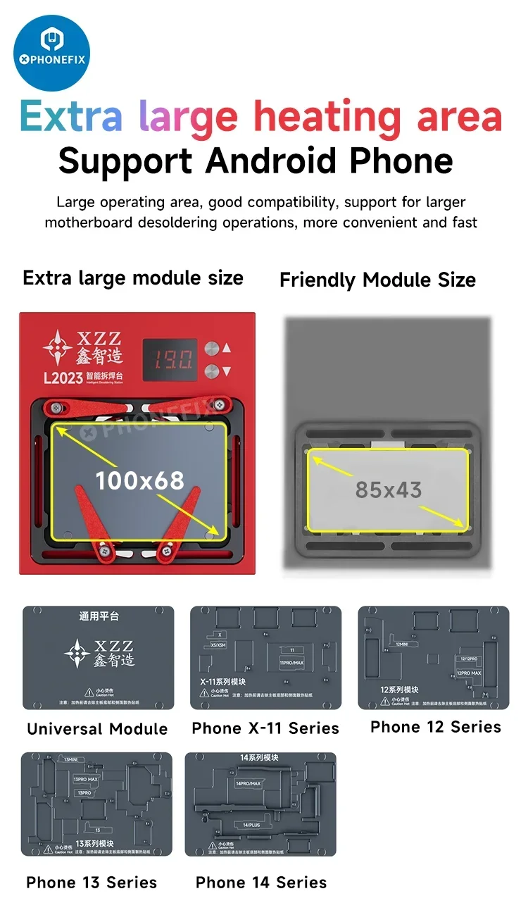 XZZ L2023 Intelligent Pre-heating Platform Tool Kit for iPhone X