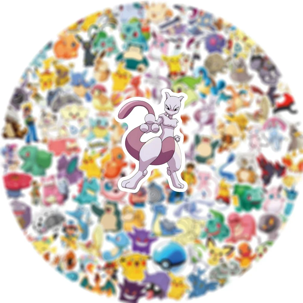 @@*50/100/200 قطعة البوكيمون أنيمي ملصقات بيكاتشو Kawaii ملصق حقيبة الكمبيوتر المحمول سكيت الغيتار الهاتف الكرتون طفل دمى هدايا