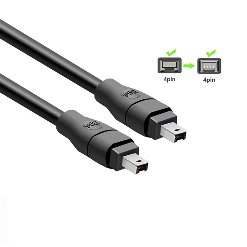 A13E-Firewire IEEE 1394 Cavo da 4 pin a 4 pin per computer portatile a videocamera industriale - DV 400 velocità