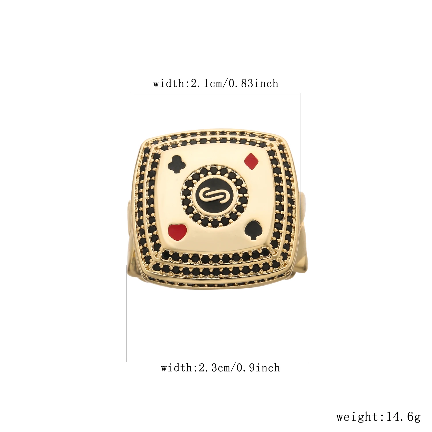 2025 مجوهرات عصرية خاتم البوكر الأسود الزركون البستوني الماس الرجال الخاتم الدائري الرجال اكسسوارات هدية عيد الأب #5